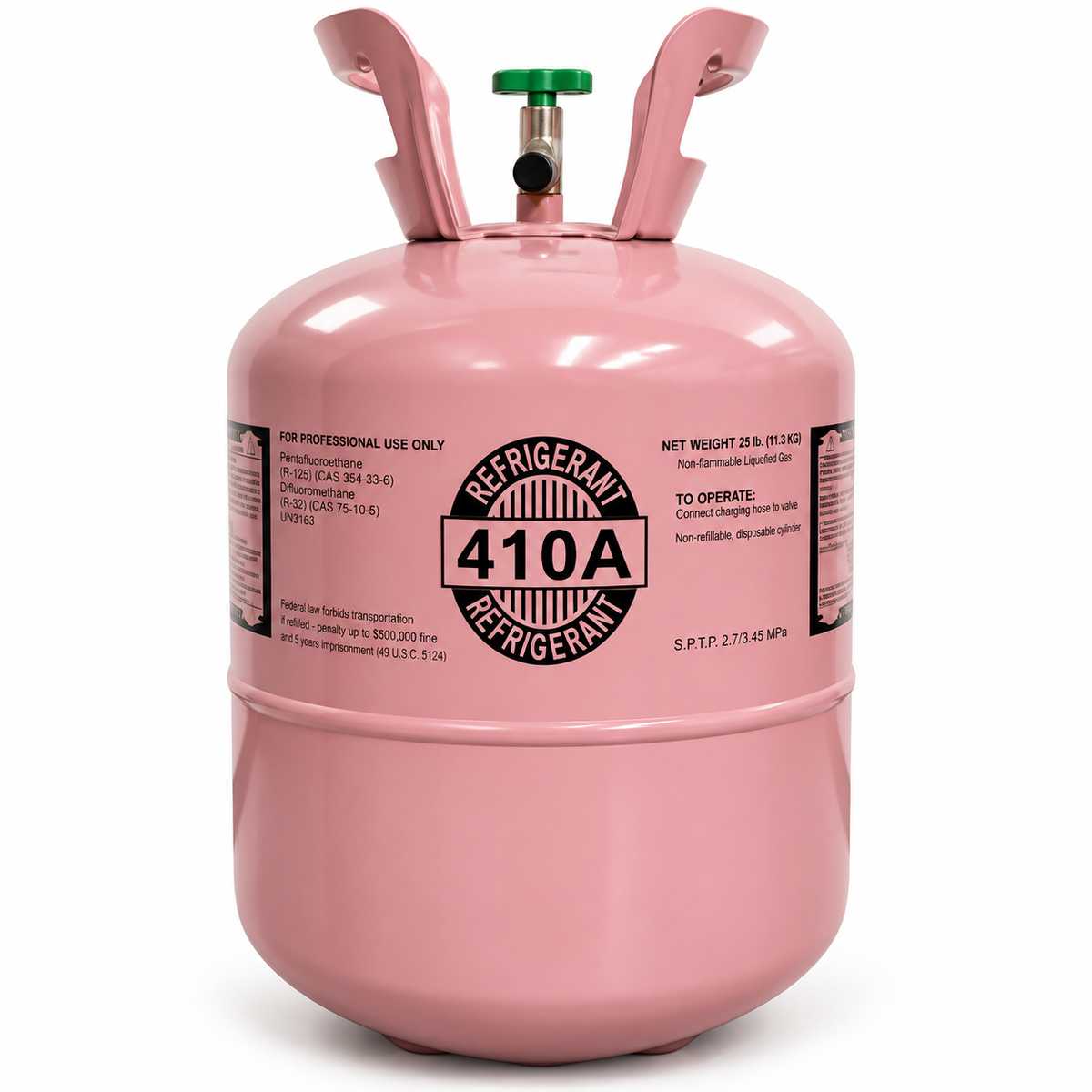 R-410A Refrigerant – 25 lb Factory Sealed Cylinder