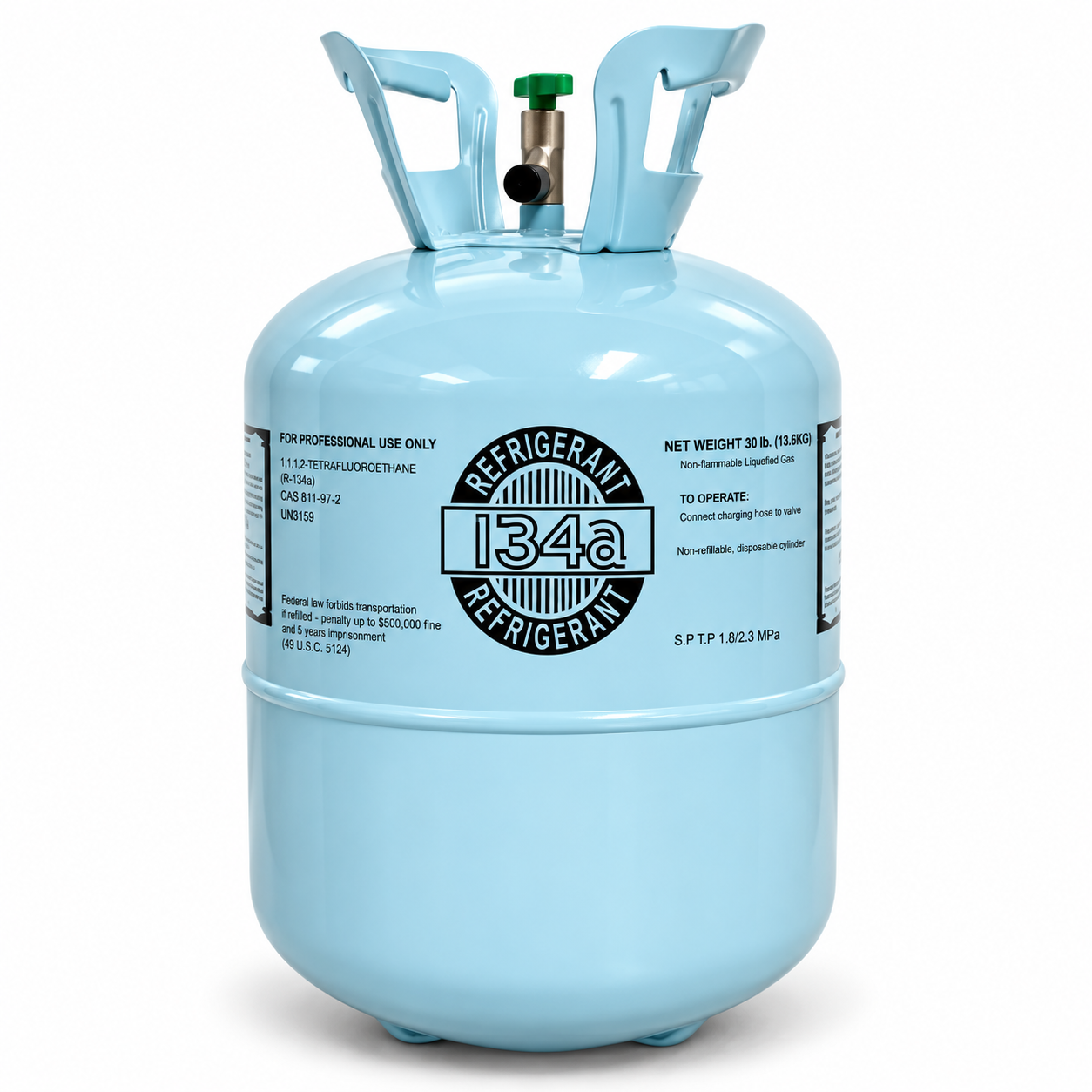 R-134A Refrigerant – 30 lb Factory Sealed Cylinder