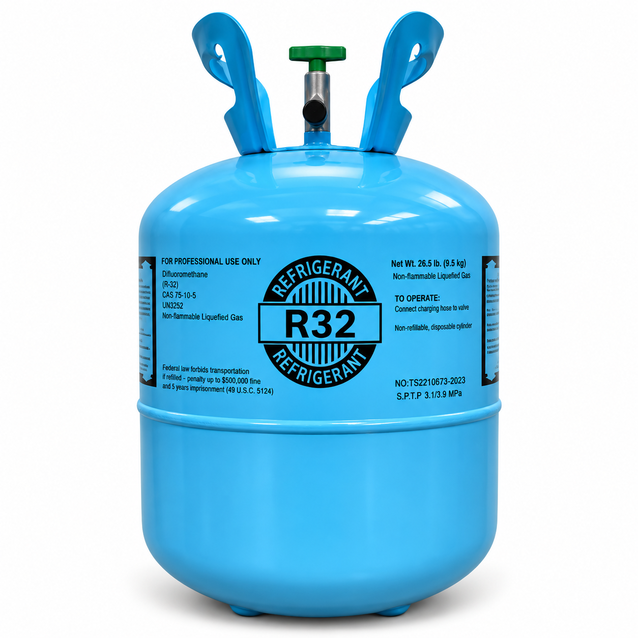 R-32 Refrigerant – 20 lb Factory Sealed Cylinder